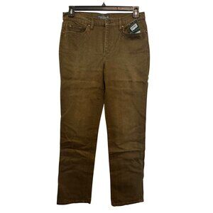Lauren Ralph Lauren Slimming Classic Straight-Leg Jeans Brown Size 8